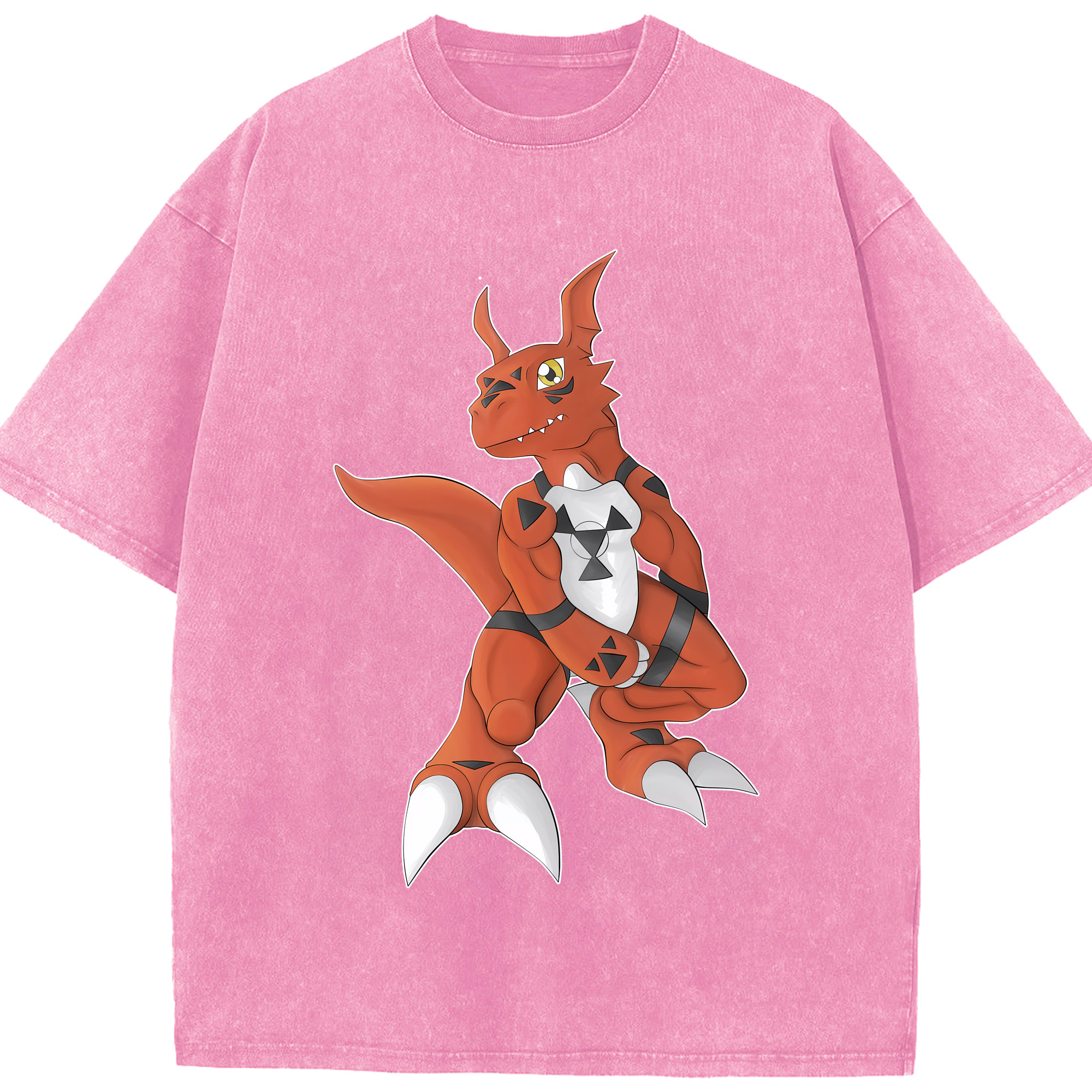 （画像用） Digimon デジタルモンスター/デジモン 綿100% ヴィンテージ風 半袖Tシャツ（フロントプリント）